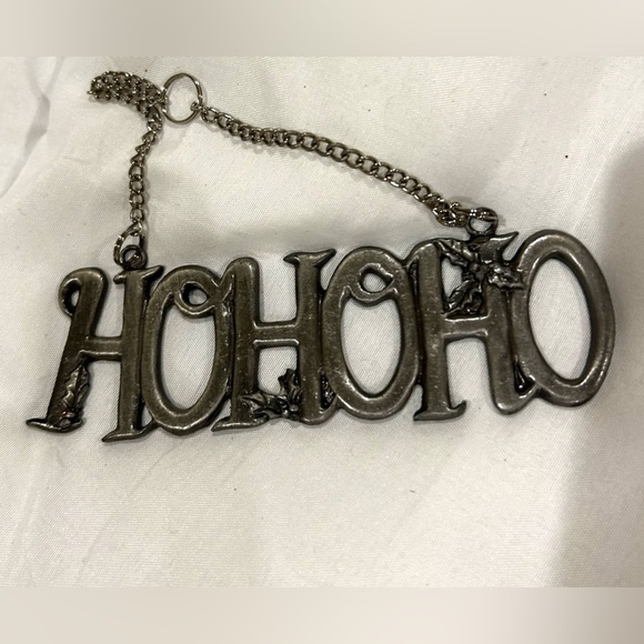 Pewter HoHoHo Word Ornamentent - Picture 2 of 3